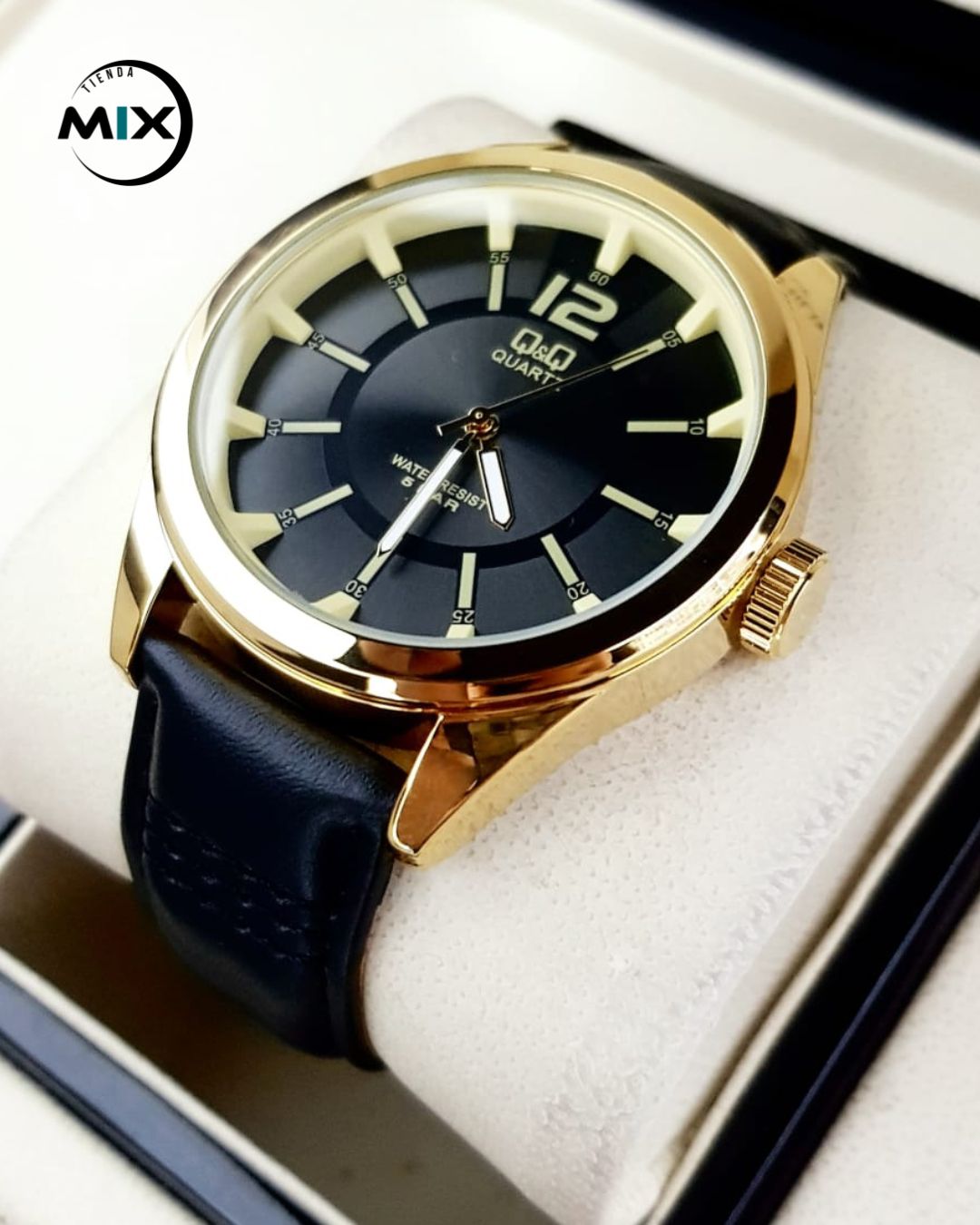 RELOJ Q&Q BLUEX CUERO