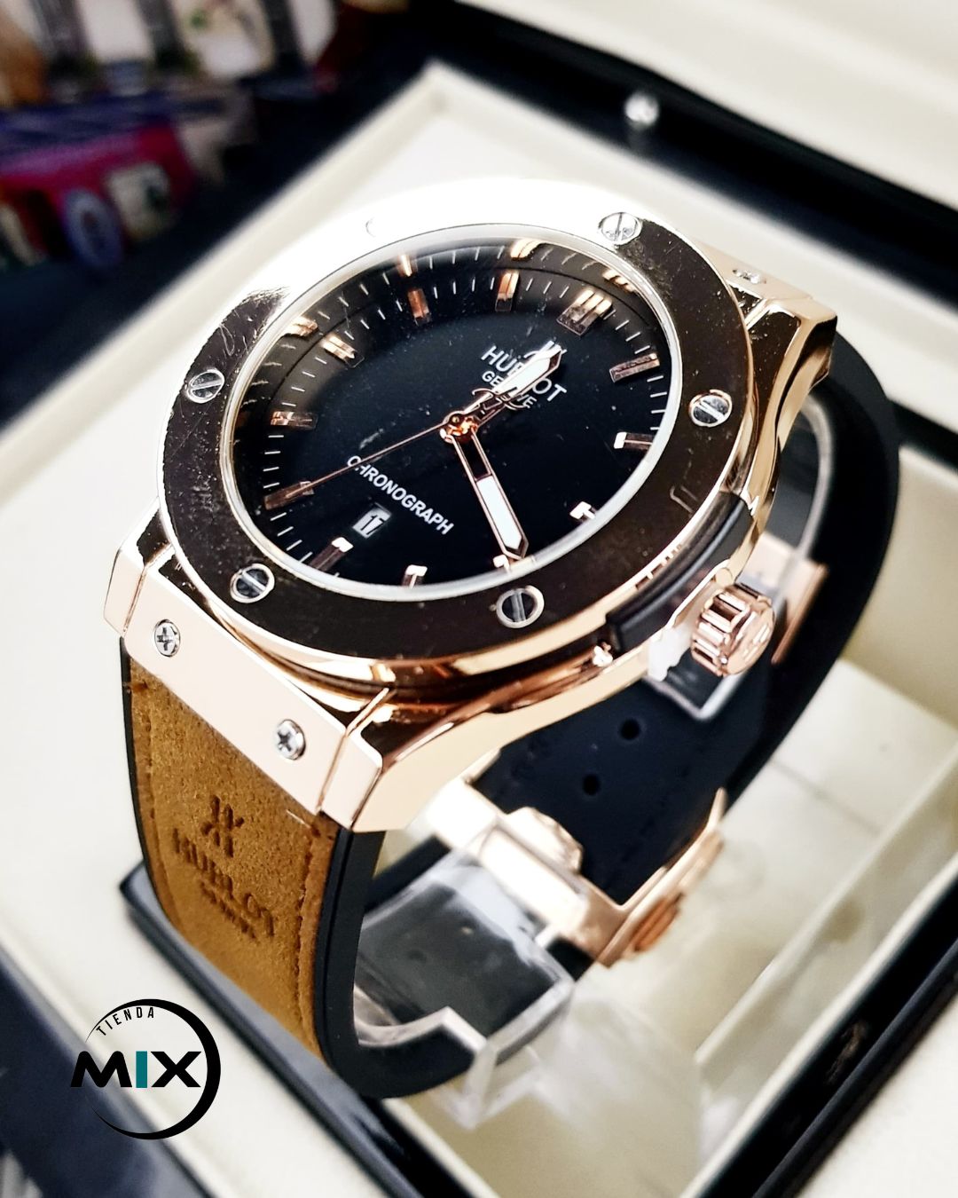 RELOJ HUBLOT POINT CUERO