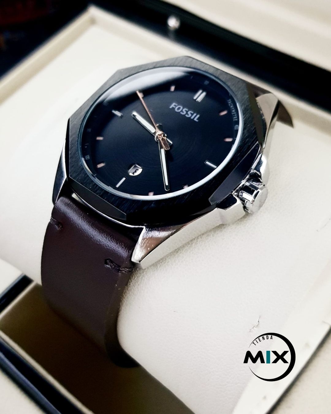 RELOJ FOSSIL SLIDE CUERO