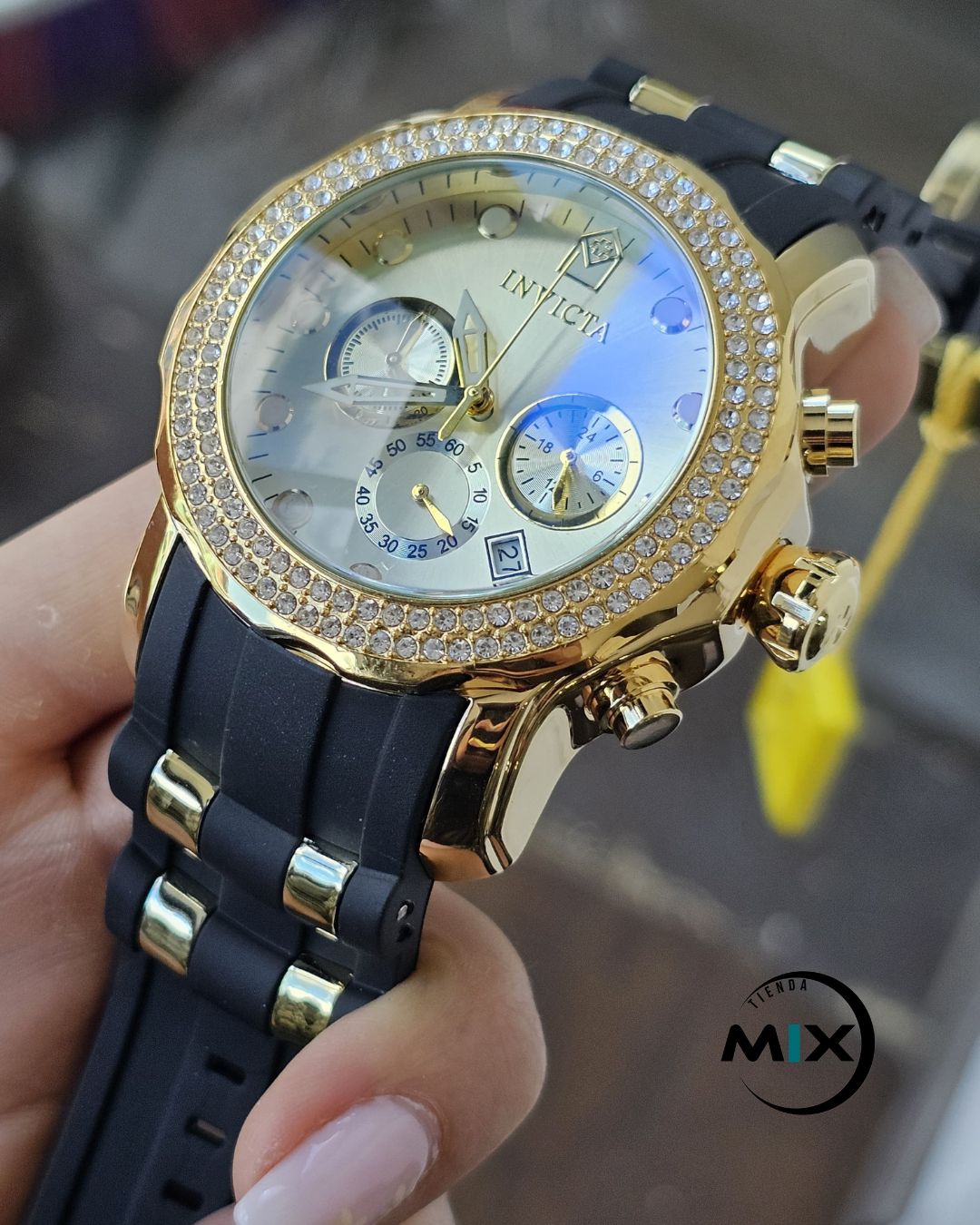 RELOJ INVICTA CRHONOS GOMA