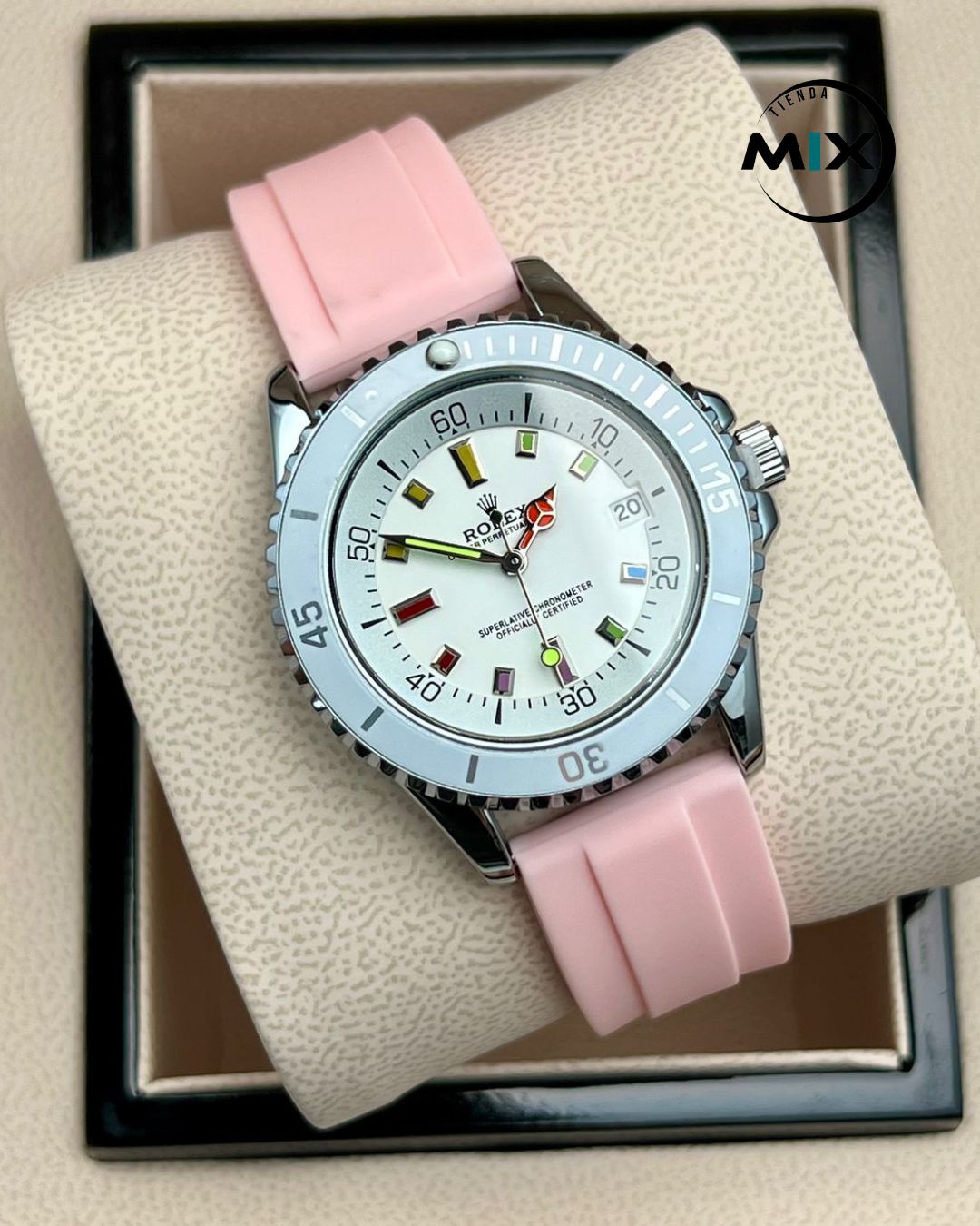 RELOJ ROLEX RAINBOW GOMA DAMA