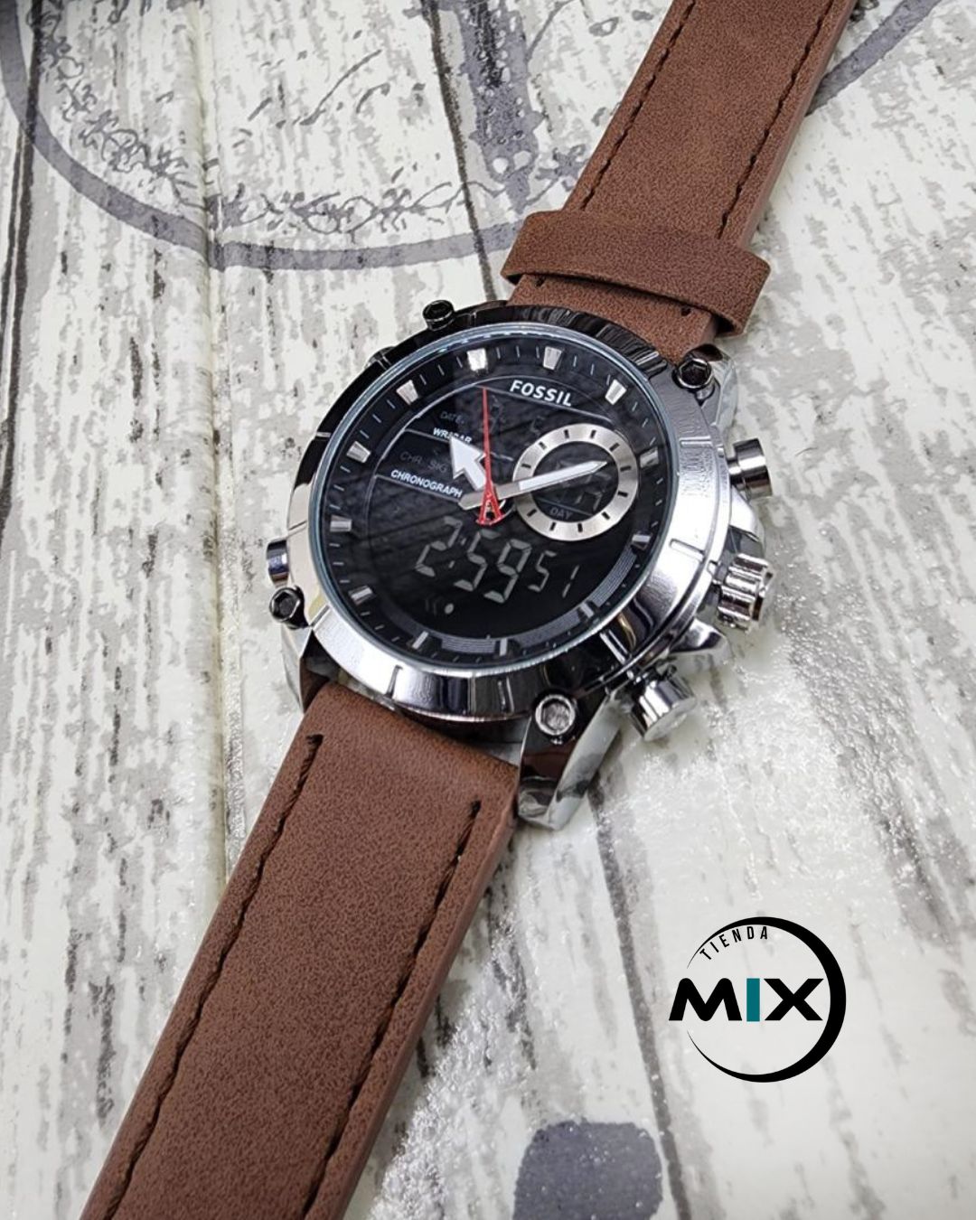 RELOJ FOSSIL KRONIT CUERO