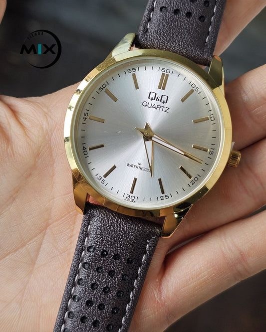 RELOJ Q&Q LEGACY CUERO