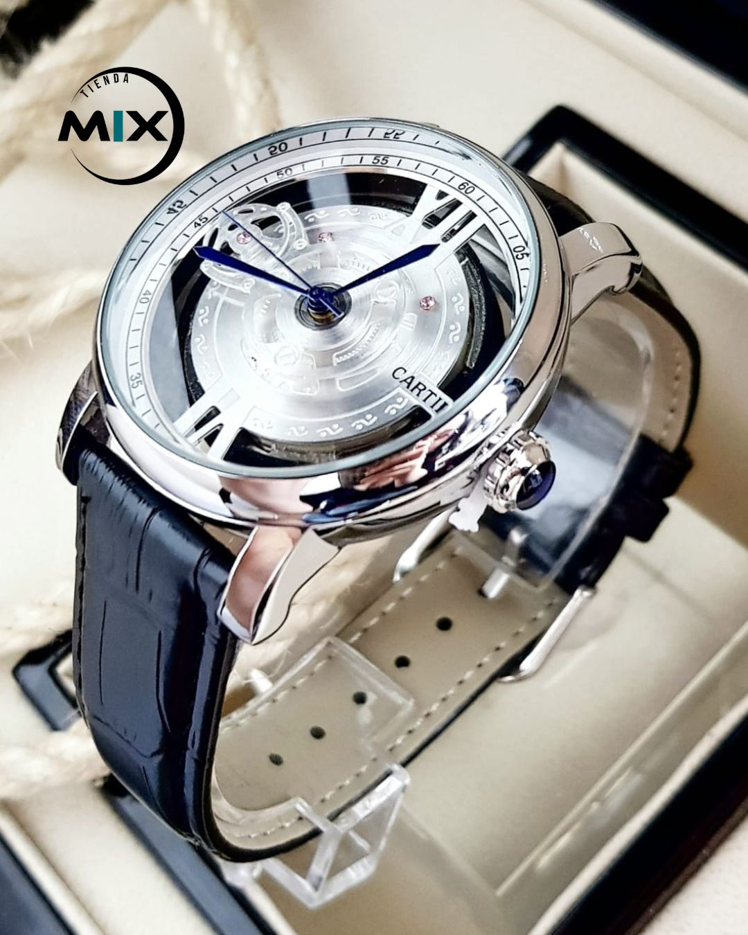 RELOJ CARTIER SEMIAUTOMÁTICO CUERO