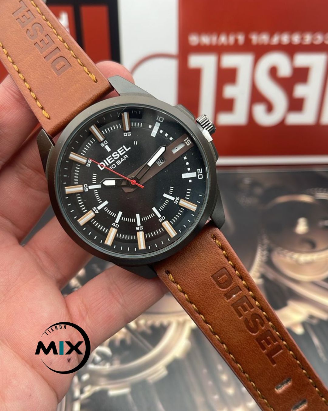 RELOJ DIESEL CRONOX CUERO