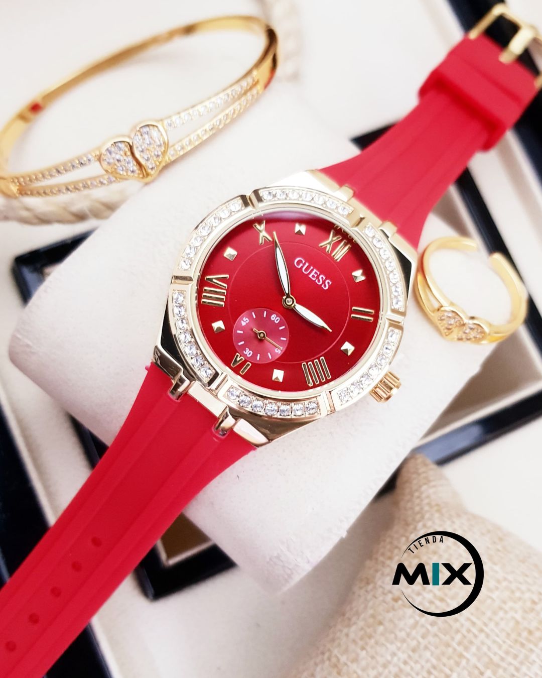 RELOJ GUESS GOMA DAMA