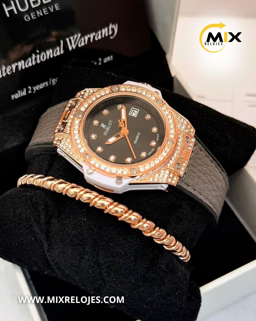 RELOJ HUB BRILLANT CUERO