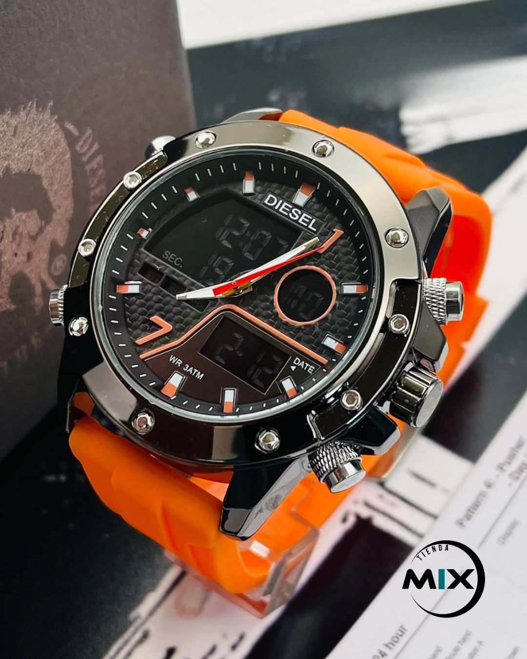 RELOJ DIESEL MAST GOMA