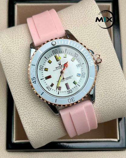RELOJ ROLEX RAINBOW GOMA DAMA