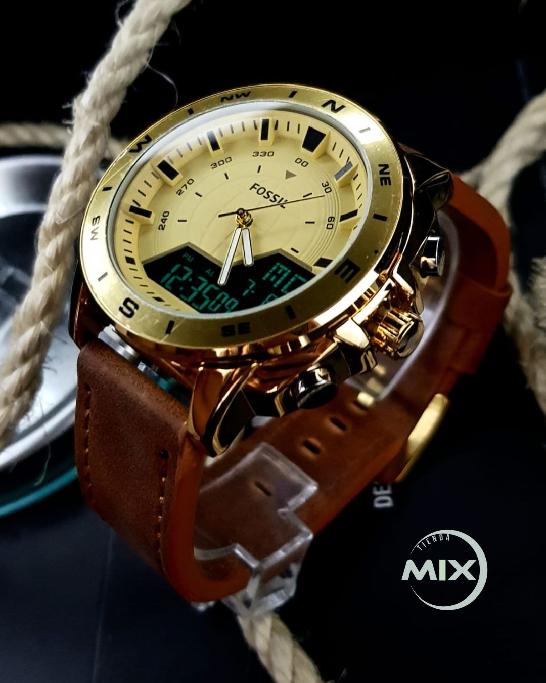 RELOJ FOSSIL KURS CUERO