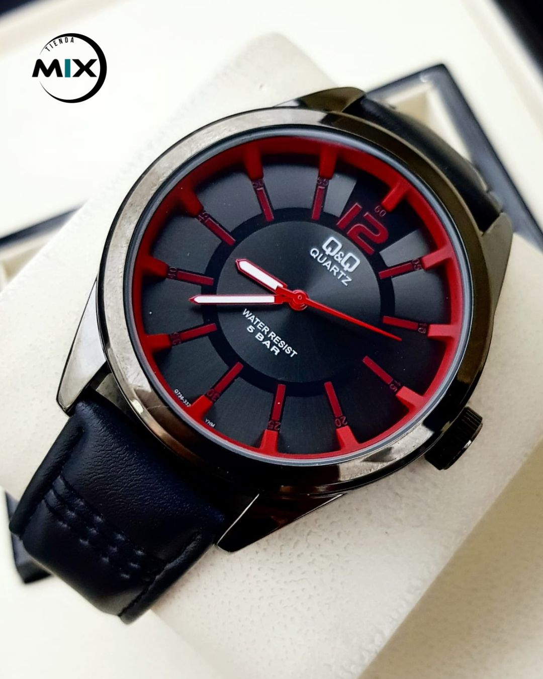 RELOJ Q&Q BLUEX CUERO