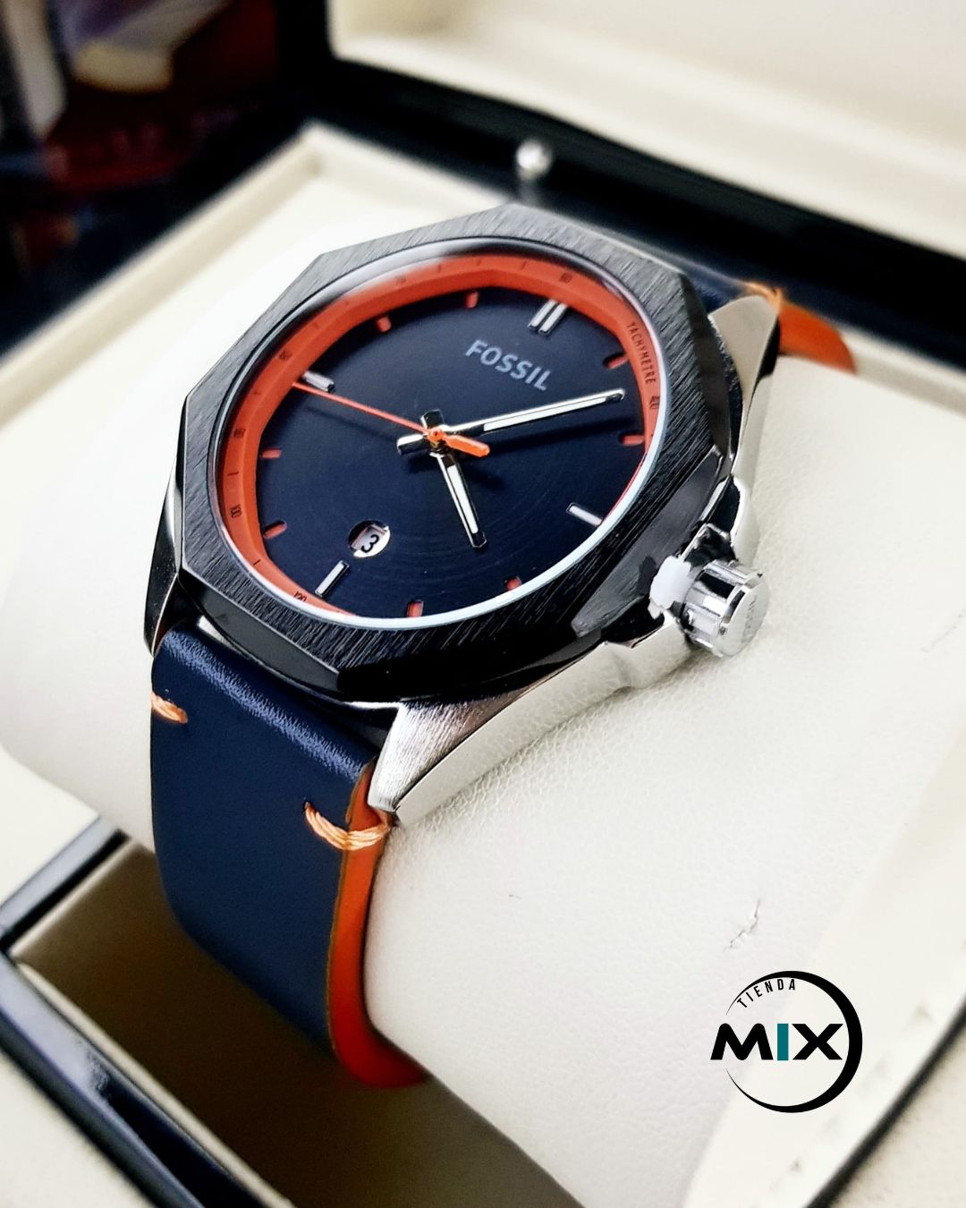 RELOJ FOSSIL SLIDE CUERO