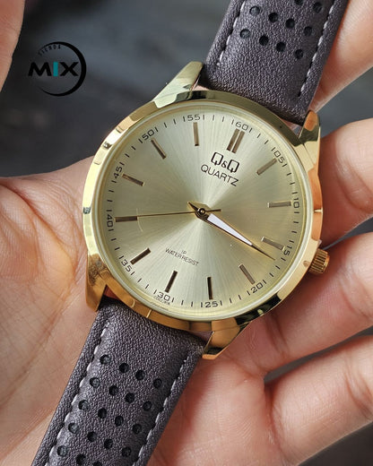 RELOJ Q&Q LEGACY CUERO