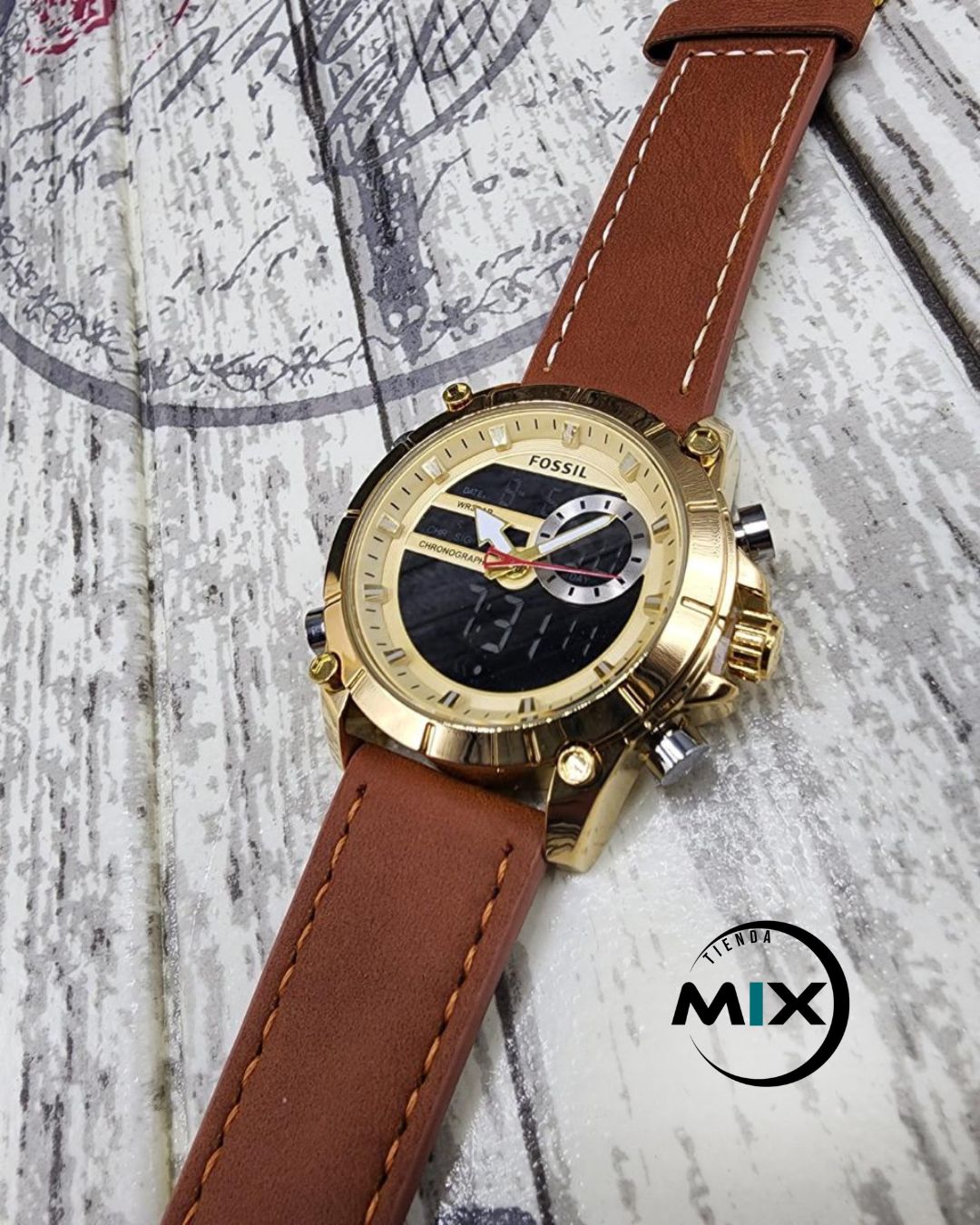 RELOJ FOSSIL KRONIT CUERO