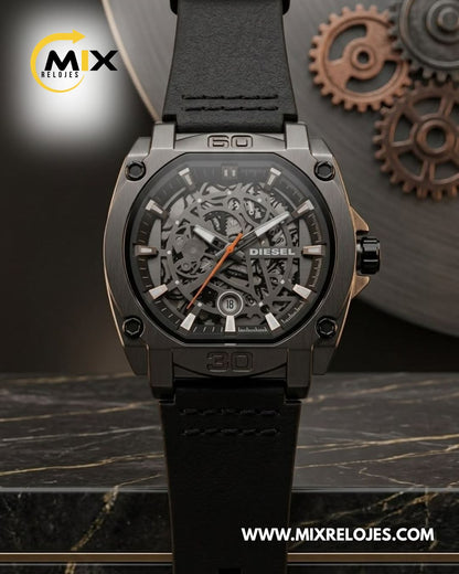 RELOJ DIESEL PLATE CUERO