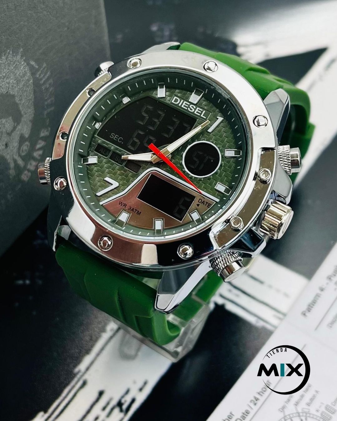 RELOJ DIESEL MAST GOMA