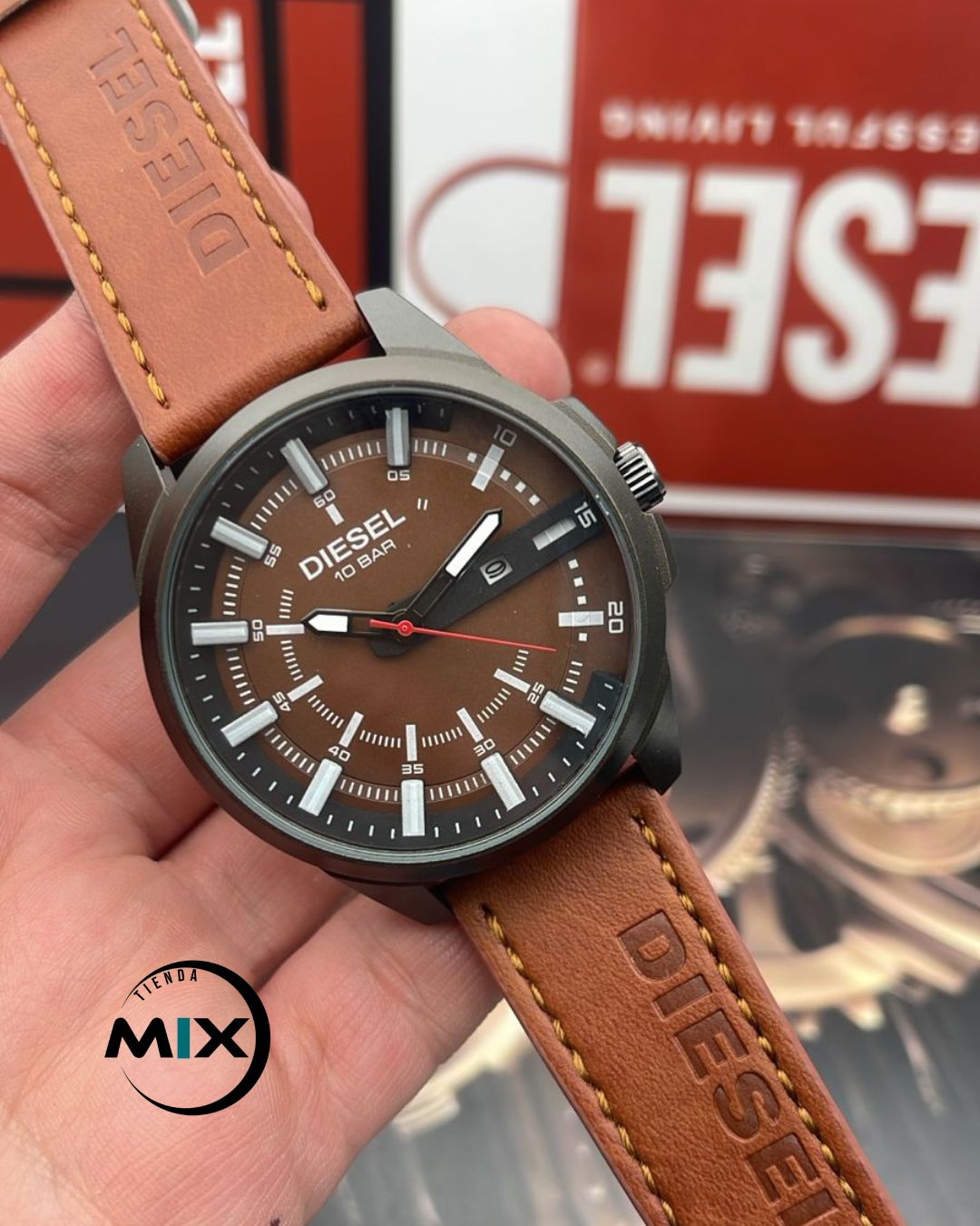 RELOJ DIESEL CRONOX CUERO