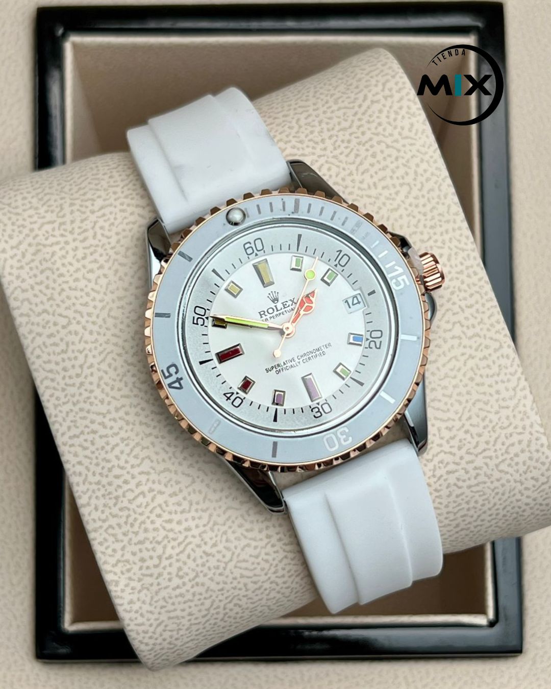RELOJ ROLEX RAINBOW GOMA DAMA