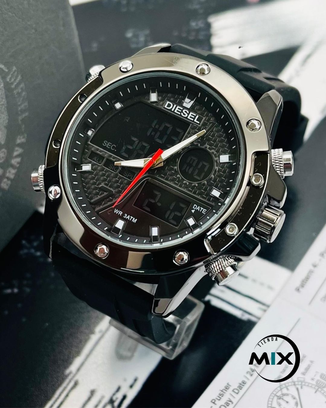 RELOJ DIESEL MAST GOMA