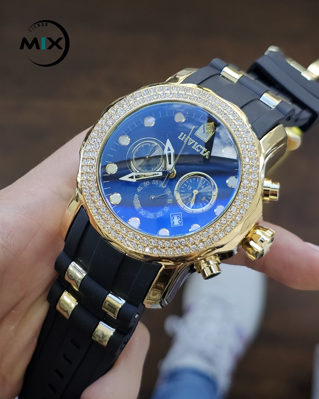 RELOJ INVICTA CRHONOS GOMA