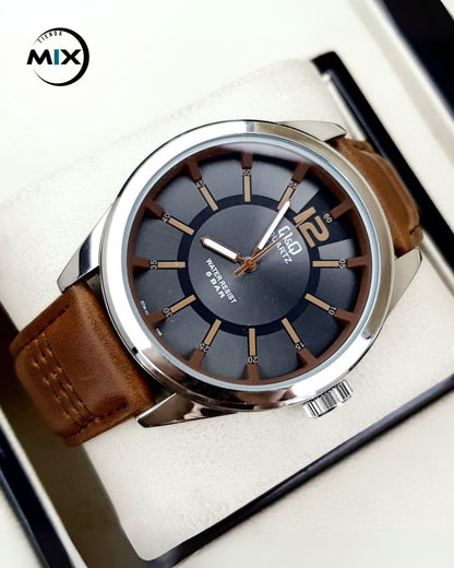 RELOJ Q&Q BLUEX CUERO