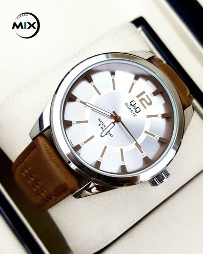 RELOJ Q&Q BLUEX CUERO