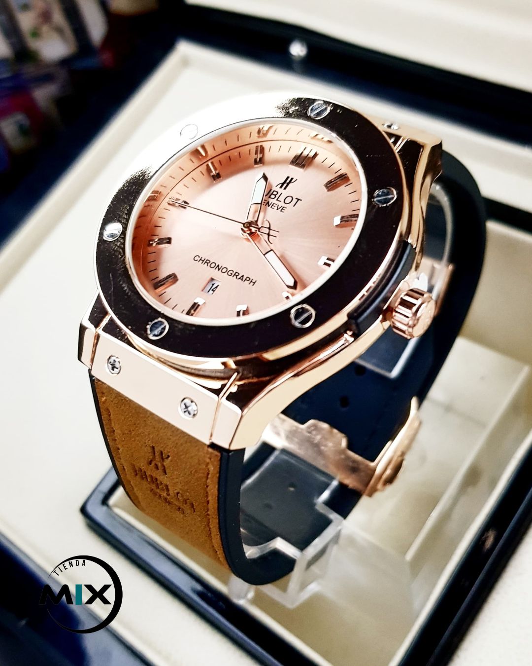 RELOJ HUBLOT POINT CUERO