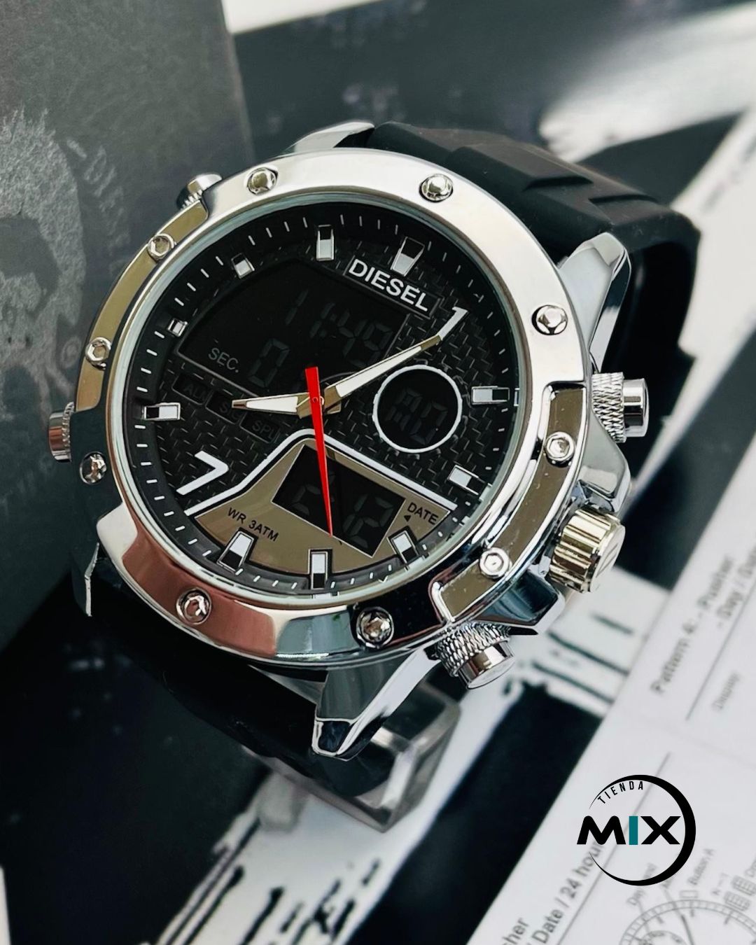 RELOJ DIESEL MAST GOMA