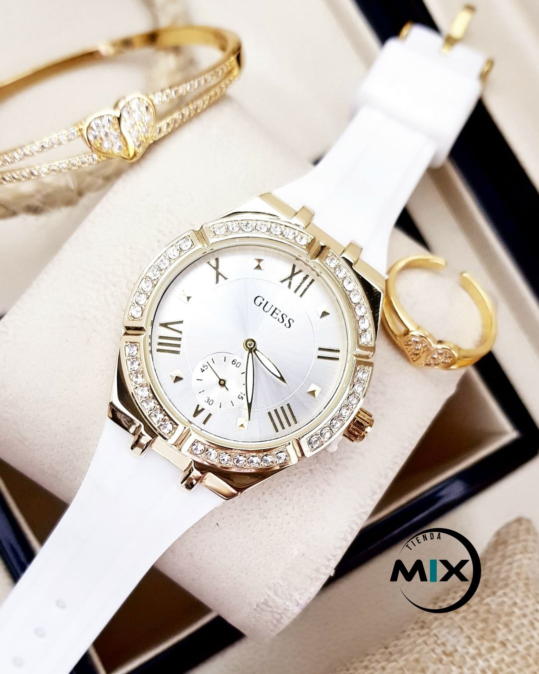 RELOJ GUESS GOMA DAMA