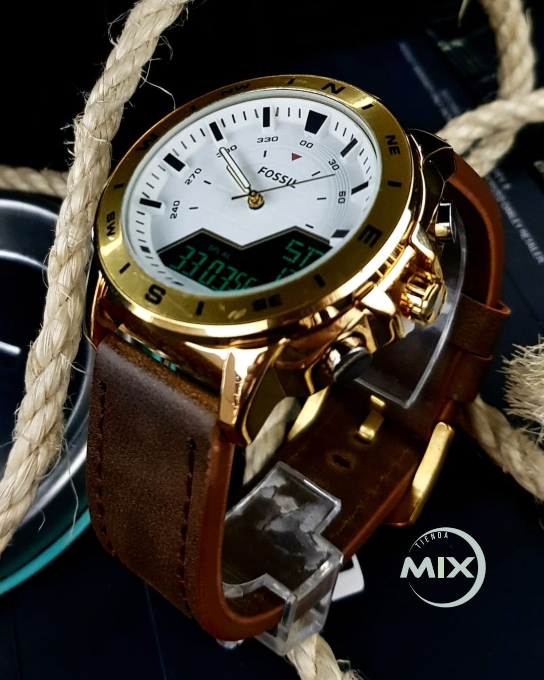 RELOJ FOSSIL KURS CUERO