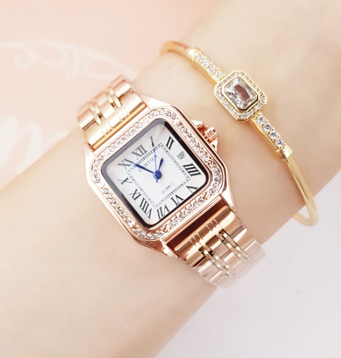 RELOJ CARTIER CUBANO DAMA